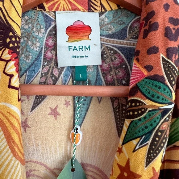 FARM Rio Tropical Dreams Maxi Dress Size Large NWT - Picture 9 of 10